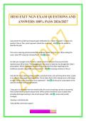 HESI EXIT NGN EXAM QUESTIONS AND ANSWERS 100&percnt; PASS 2026&sol;2027