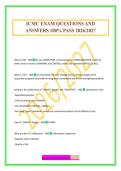 ICMC EXAM QUESTIONS AND ANSWERS 100&percnt; PASS 2026&sol;2027