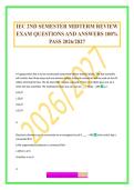 IEC 2ND SEMESTER MIDTERM REVIEW EXAM QUESTIONS AND ANSWERS 100&percnt; PASS 2026&sol;2027