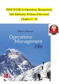 Operations Management&comma; 14th Edition  Test Bank &lpar;Chapters 1&ndash;19&rpar; &ndash; William J&period; Stevenson