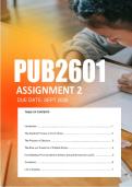 PUB2601 Assignment 2 Semester 2 2026 - Due September 2026