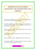 MAR3023 FSU EXAM 1 BRADY QUESTIONS AND ANSWERS 100&percnt; PASS 2026&sol;2027