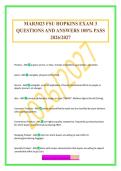MAR3023 FSU HOPKINS EXAM 3 QUESTIONS AND ANSWERS 100&percnt; PASS 2026&sol;2027