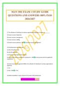 MAN 3301 EXAM 1 STUDY GUIDE QUESTIONS AND ANSWERS 100&percnt; PASS 2026&sol;2027