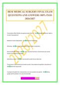 HESI MEDICAL SURGERY FINAL EXAM QUESTIONS AND ANSWERS 100&percnt; PASS 2026&sol;2027