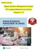 Human Resources Management in Canada&comma; 15th Canadian Edition &ndash; Test Bank &lpar;Chapters 1&ndash;17&rpar; &ndash; Gary Dessler