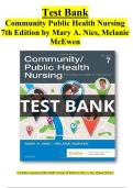 Community Public Health Nursing 7th Edition Test Bank by Mary A&period; Nies&comma; Melanie McEwen All Chapters &lpar;1-34&rpar; &vert; A&plus; ULTIMATE GUIDE 2022