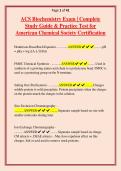 ACS Biochemistry Exam &vert; Complete  Study Guide & Practice Test for  American Chemical Society Certification 
