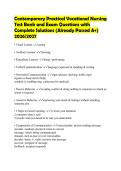 Contemporary Practical Vocational Nursing &lpar;2026&sol;2027&rpar; &ndash; Exam Ace A&plus; Prep Kit