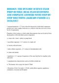 Biology&colon; The Dynamic Science Exam Prep Bundle &vert; Real Exam Questions and Complete Answers with Step-byStep Solutions &lpar;Already Passed A&plus;&rpar; 2026&sol;2027
