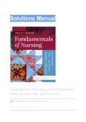 Solutions Manual Fundamentals of Nursing &lpar;12TH ED&rpar; by Potter&comma; Perry&comma; Stockert&comma; Hall&comma; and Ostendorf&period;pdf