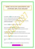 MMSC 433 EXAM 1 QUESTIONS AND ANSWERS 100&percnt; PASS 2026&sol;2027