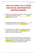 POLS 2311 EXAM 3 CH 11 NOTES  2026 ACTUAL QUESTIONS WITH  VERIFIED ANSWERS&period;