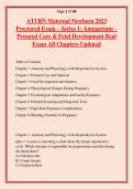 ATI RN Maternal Newborn 2023  Proctored Exam &ndash; Series 1&colon; Antepartum &ndash;  Prenatal Care & Fetal Development Real  Exam All Chapters Updated 