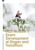 HESI Module 1 &ndash; Developmental Stages and Transitions &ndash; Practice Questions with Answers B