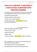 POLS 2311 PRETEST 3 CHAPTERS 5 6 2026 ACTUAL QUESTIONS WITH  VERIFIED ANSWERS&period;