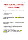 POLS 2311 PRETEST 4 CHAPTERS 7 8 2026 ACTUAL QUESTIONS WITH  VERIFIED ANSWERS&period;