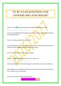 NC BC EXAM QUESTIONS AND ANSWERS 100&percnt; PASS 2026&sol;2027