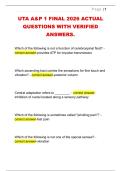 UTA A&P 1 FINAL 2026 ACTUAL  QUESTIONS WITH VERIFIED  ANSWERS&period; 