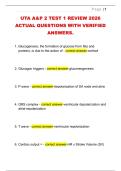 UTA A&P 2 TEST 1 REVIEW 2026  ACTUAL QUESTIONS WITH VERIFIED  ANSWERS&period;