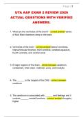 UTA A&P EXAM 2 REVIEW 2026  ACTUAL QUESTIONS WITH VERIFIED  ANSWERS&period;