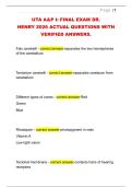 UTA A&P I&colon; FINAL EXAM DR&period;  HENRY 2026 ACTUAL QUESTIONS WITH  VERIFIED ANSWERS&period; 
