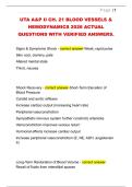 UTA A&P II CH&period; 21 BLOOD VESSELS &  HEMODYNAMICS 2026 ACTUAL  QUESTIONS WITH VERIFIED ANSWERS&period;
