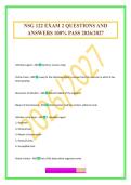 NSG 122 EXAM 2 QUESTIONS AND ANSWERS 100&percnt; PASS 2026&sol;2027