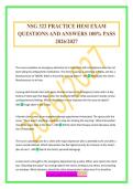 NSG 322 PRACTICE HESI EXAM QUESTIONS AND ANSWERS 100&percnt; PASS 2026&sol;2027