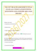 NSG 2317 HEALTH ASSESSMENT FINAL EXAM &lpar;ALL WOOCLAP QUESTIONS&rpar; QUESTIONS AND ANSWERS 100&percnt; PASS 2026&sol;2027