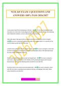 NUR 265 EXAM 1 QUESTIONS AND ANSWERS 100&percnt; PASS 2026&sol;2027