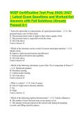 NCEP Certification Test Prep 2026&sol;2027 &vert; Latest Exam Questions and Worked-Out Answers with Full Solutions &lpar;Already Passed A&plus;&rpar;