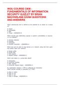 WGU COURSE C836 - FUNDAMENTALS OF INFORMATION SECURITY QUIZLET BY BRIAN MACFARLANE EXAM QUESTIONS AND ANSWERS