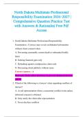 North Dakota Multistate Professional  Responsibility Examination 2026&ndash;2027 &vert;  Comprehensive Question Practice Test  with Answers & Rationales&vert; Free Pdf  Access