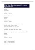 RNA Test Questions and Answers Updated 2026