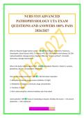 NURS 5315 ADVANCED PATHOPHYSIOLOGY UTA EXAM QUESTIONS AND ANSWERS 100&percnt; PASS 2026&sol;2027