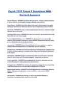 Psych 3325 Exam 1 Questions With Correct Answers