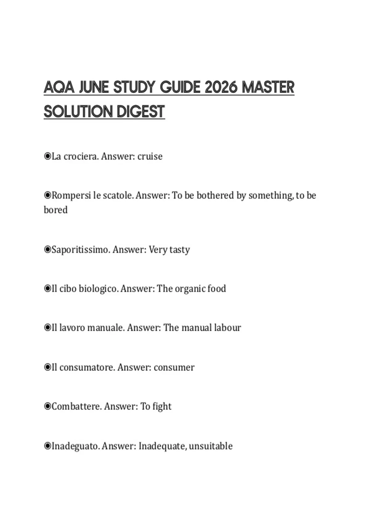 AQA JUNE STUDY GUIDE 2026 MASTER SOLUTION DIGEST - AQA JUNE - Stuvia US