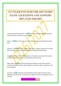 UT TYLER FNP NURS 5350 ADV PATHO EXAM 1 QUESTIONS AND ANSWERS 100&percnt; PASS 2026&sol;2027