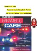 Paramedic Care&colon; Principles & Practice&comma; 6th Edition &ndash; Test Bank &lpar;Volumes 1&ndash;5 Complete&rpar; &ndash; Bledsoe