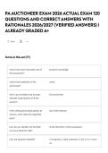 PA AUCTIONEER EXAM 2026 ACTUAL EXAM 120 QUESTIONS AND CORRECT ANSWERS WITH RATIONALES 2026&sol;2027 &lpar;VERIFIED ANSWERS&rpar; &vert; ALREADY GRADED A&plus;