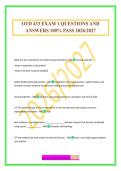 OTD 433 EXAM 1 QUESTIONS AND ANSWERS 100&percnt; PASS 2026&sol;2027