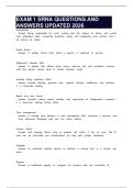EXAM 1 SRNA QUESTIONS AND ANSWERS UPDATED 2026