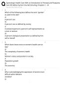 Gynecologic Health Care 4th Edition Study Guide &lpar;Chapters 1&ndash;35&rpar; &ndash; Prenatal & Postpartum Practice Questions &lpar;2025&rpar;