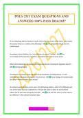 POLS 2311 EXAM QUESTIONS AND ANSWERS 100&percnt; PASS 2026&sol;2027