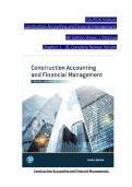 Construction Accounting and Financial Management Practice Questions with Answers for Exams
