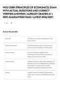WGU D089 &lpar;PRINCIPLES OF ECONOMICS&rpar; EXAM WITH ACTUAL QUESTIONS AND CORRECT VERIFIED ANSWERS &vert; ALREADY GRADED A&plus; &vert; 100&percnt; GUARANTEED PASS &vert; LATEST 2026&sol;2027&period;