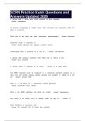 SCRN Practice Exam Questions and Answers Updated 2026