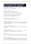 SCRN EXAM REVIEW QUESTIONS AND ANSWERS 100&percnt; VERIFIED