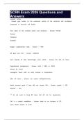 SCRN Exam 2026 Questions and Answers